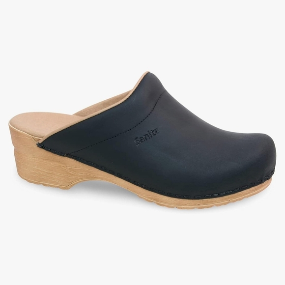 Sanita Women's Black and Tan Mules - Picture 1 of 15